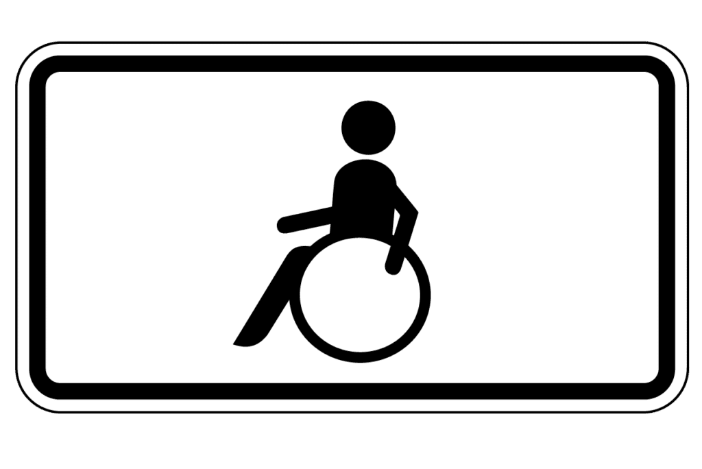 VZ 1044-10: Nur Schwerbehinderte mit außergewöhnlicher Gehbehinderung und Sehbehinderte