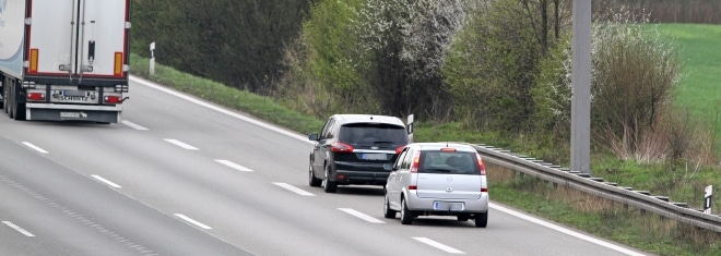 Draengler auf der Autobahn sind eine Gefahr für alle Verkehrsteilnehmer.