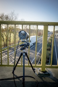 Nicht selten befindet sich der Abstandsmesser auf einer Brücke.