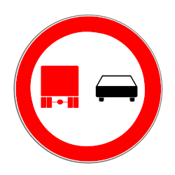 Dieses Schild bedeutet für Lkw ein Überholverbot.